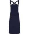 PR129 Premier Cross Back Barista Bib Apron Navy colour image